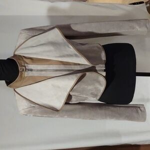 BCBG MAXAZRIA The Sloan CROPPED FAUX SUEDE JACKET
